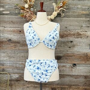 Hollister Blue Floral Bikini